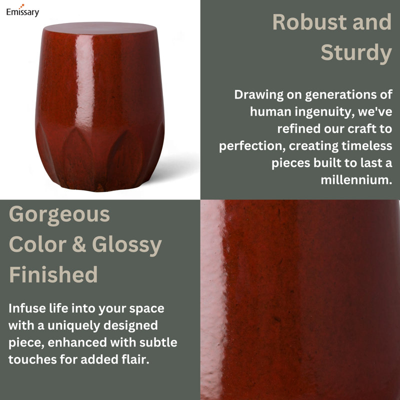 Garden Stool, Tropical Red