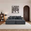 Très grand canapé-lit modulaire en flanelle de fourrure de lapin avec compression et sans oreiller-892719189