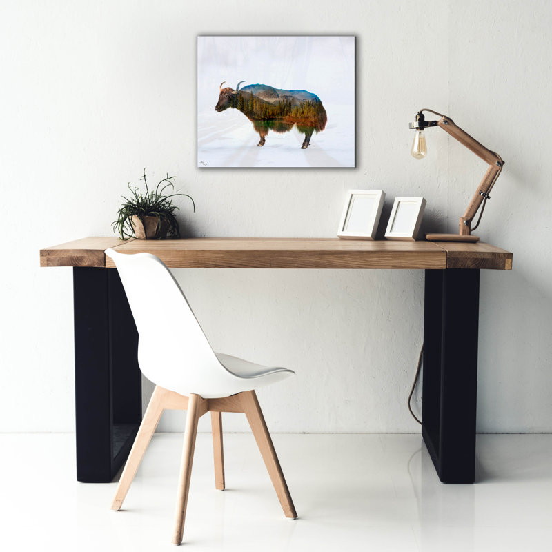 "Yak" par Mark Ashkenazi, H 20 po x l 24 po x P 0,75 po