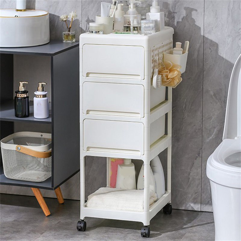 Poussette de rangement polyvalente en PP avec plusieurs compartiments pour toutes les pièces