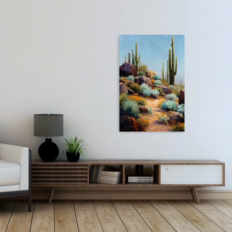«Colorful Southwest Abstract», reproduction d'art murale contemporaine, 48" H x 32" W
