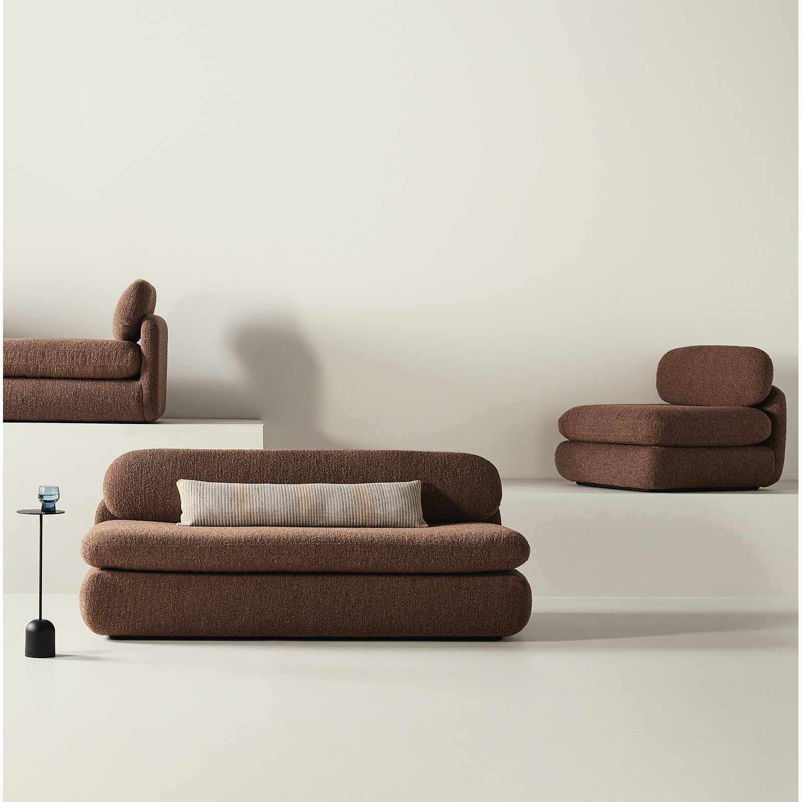 Amberly Lounge Chair, Toffee Boucle