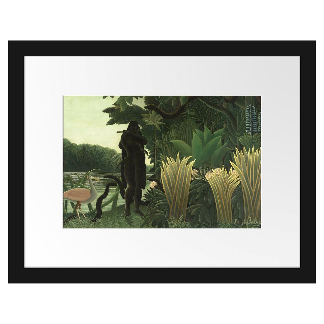 Gerahmter Kunstdruck The Snake Charmer Naivism von Henri Rousseau