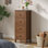 Commode 4 tiroirs, commode cannelée pour couloir de chambre à coucher