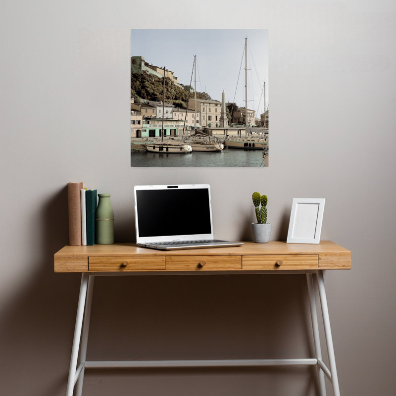 Tuscany Harbour 2 Contemporary Art, 18" H x 18" W