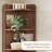 6-Tier Rustic Brown Narrow Corner Bookshelf