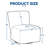 Upholstered Armless Swivel Accent Chair-1129305053