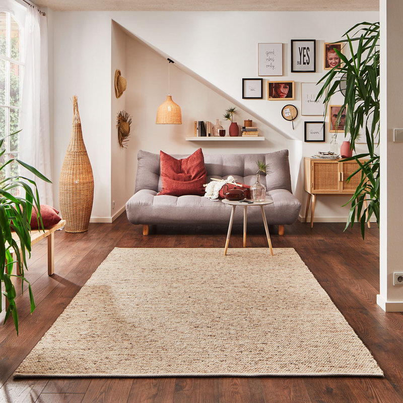 Arees Solid Colour Hand Woven Flatweave Area Rug, Rectangular 200 x 290cm