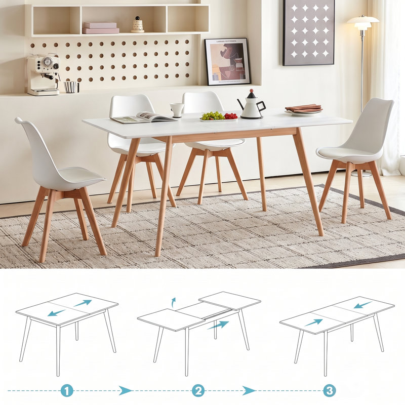 Talmadge Rectangular Extendable Dining Table