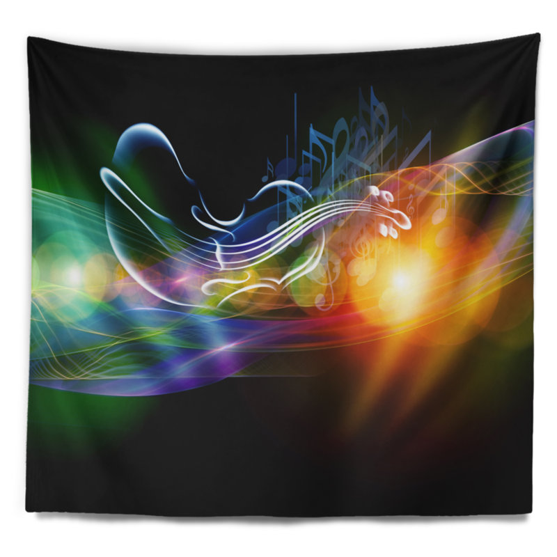Tapisserie Waves of Music, H 32 po x l 39 po
