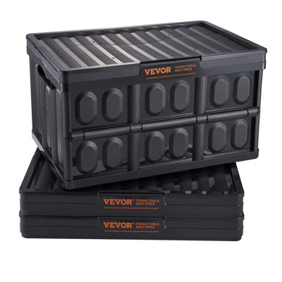 Collapsible Storage Bins with Lids, 45L 3 Packs, Folding Plastic Stackable Utility Crates -  Stellweilan Tessberg, KZDSLCWXHS45CNF3XV0@DAN