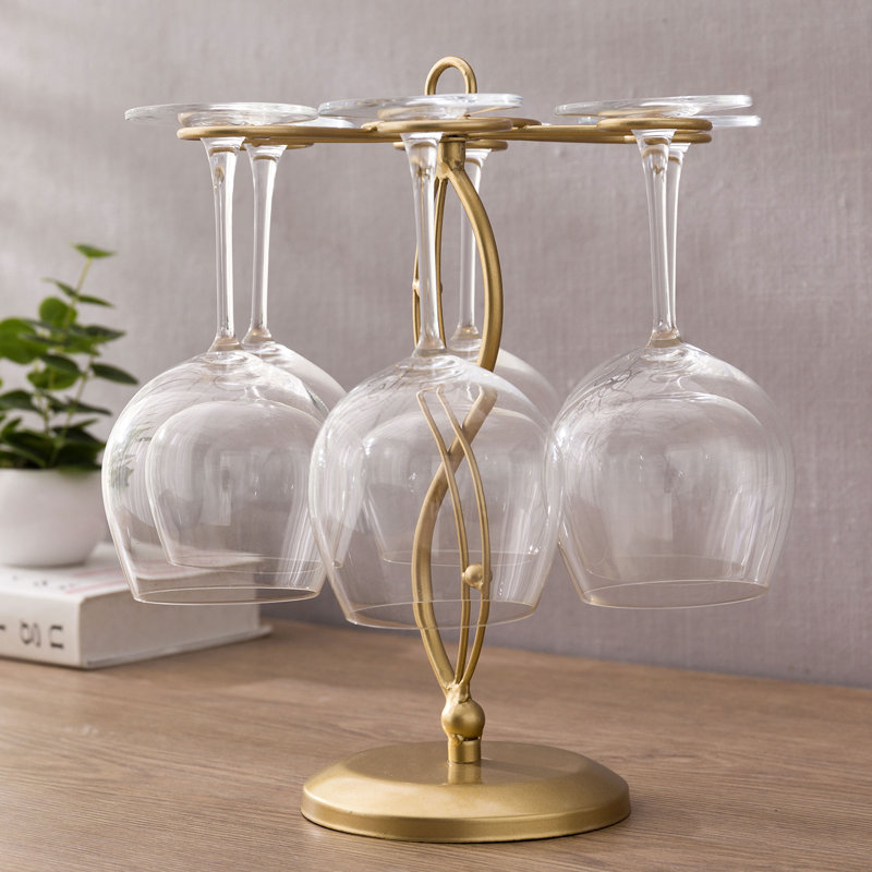 Meisel Tabletop Wine Glass Rack in Gold