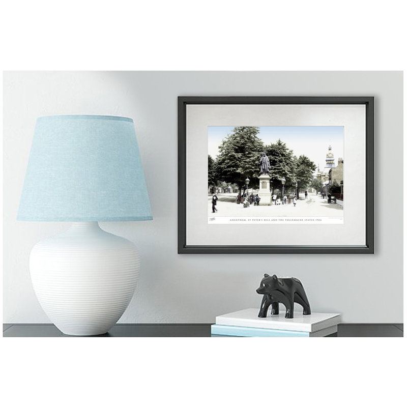 Grantham, St Peter's Hill And The Tollemache Statue 1904 - Single Picture Frame Print, 43.5cm H x 53.4cm W x 2.3cm D