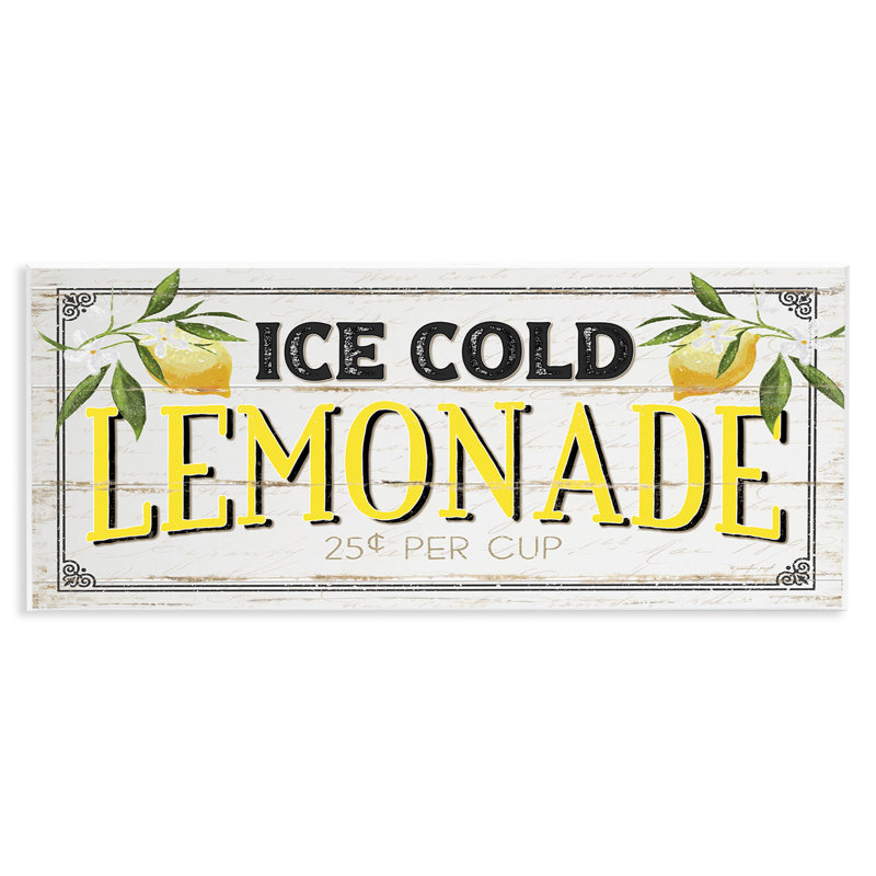 «Vintage Beverage Stand Sign Ice Cold Lemonade» par Jennifer Pugh, impression