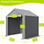 Tente de rangement extérieure toutes saisons de 6 pi x 6 pi à installation rapide, imperméable et de qualité industrielle avec abri adapté-130530121