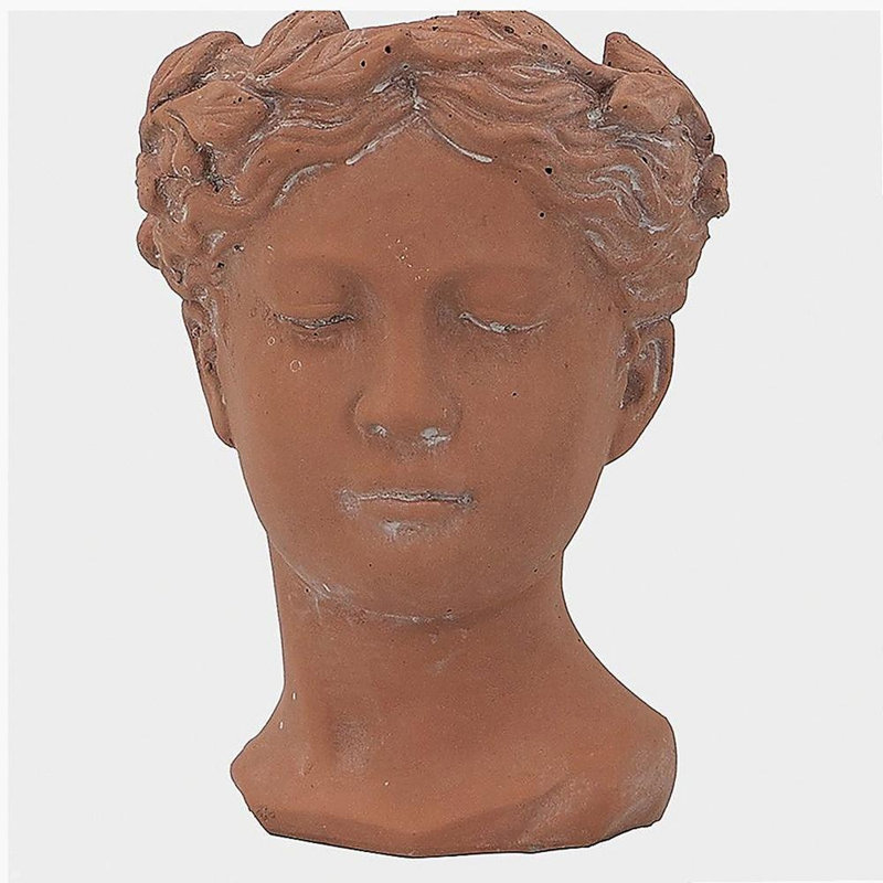 Pot à fleurs avec tête D6x9, H 9,1 po x l 6,3 po x P 5,9 po