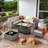 Baili 6 - Person Patio Conversation Set with Cushions-94284193