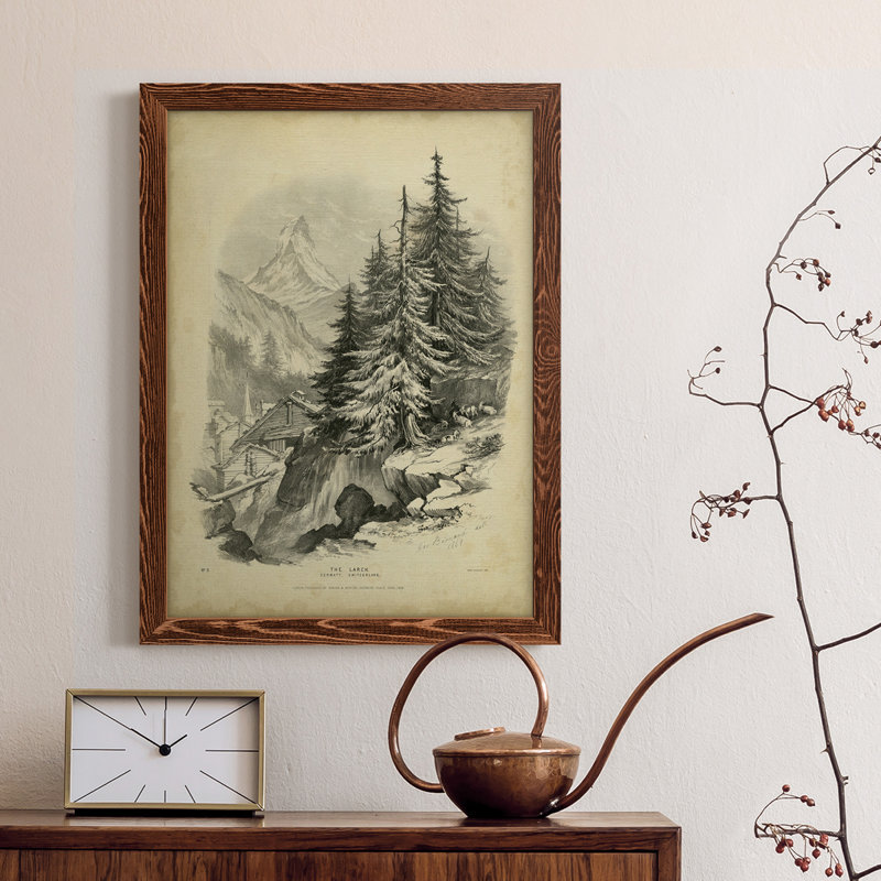 The Larch - Reproduction de photo sur toile, Érable encadré
