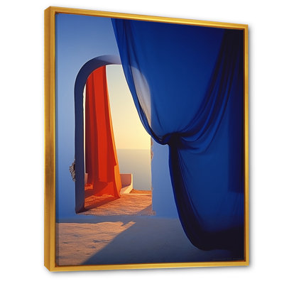 Illustration de l'Islam bleu et orange, impression sur toile
