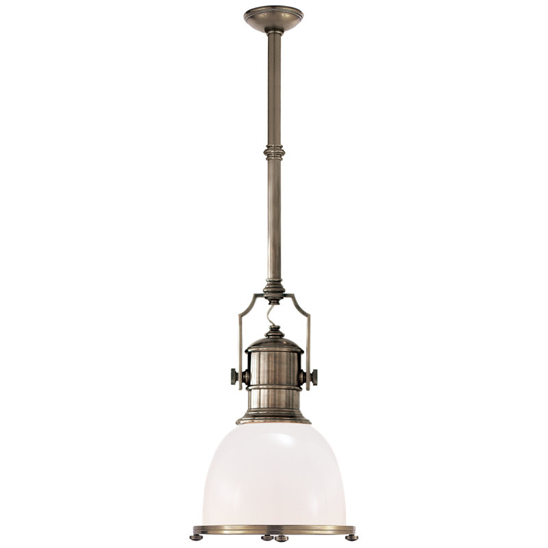 Chapman & Myers Country Industrial Small Pendant, Antique Nickel