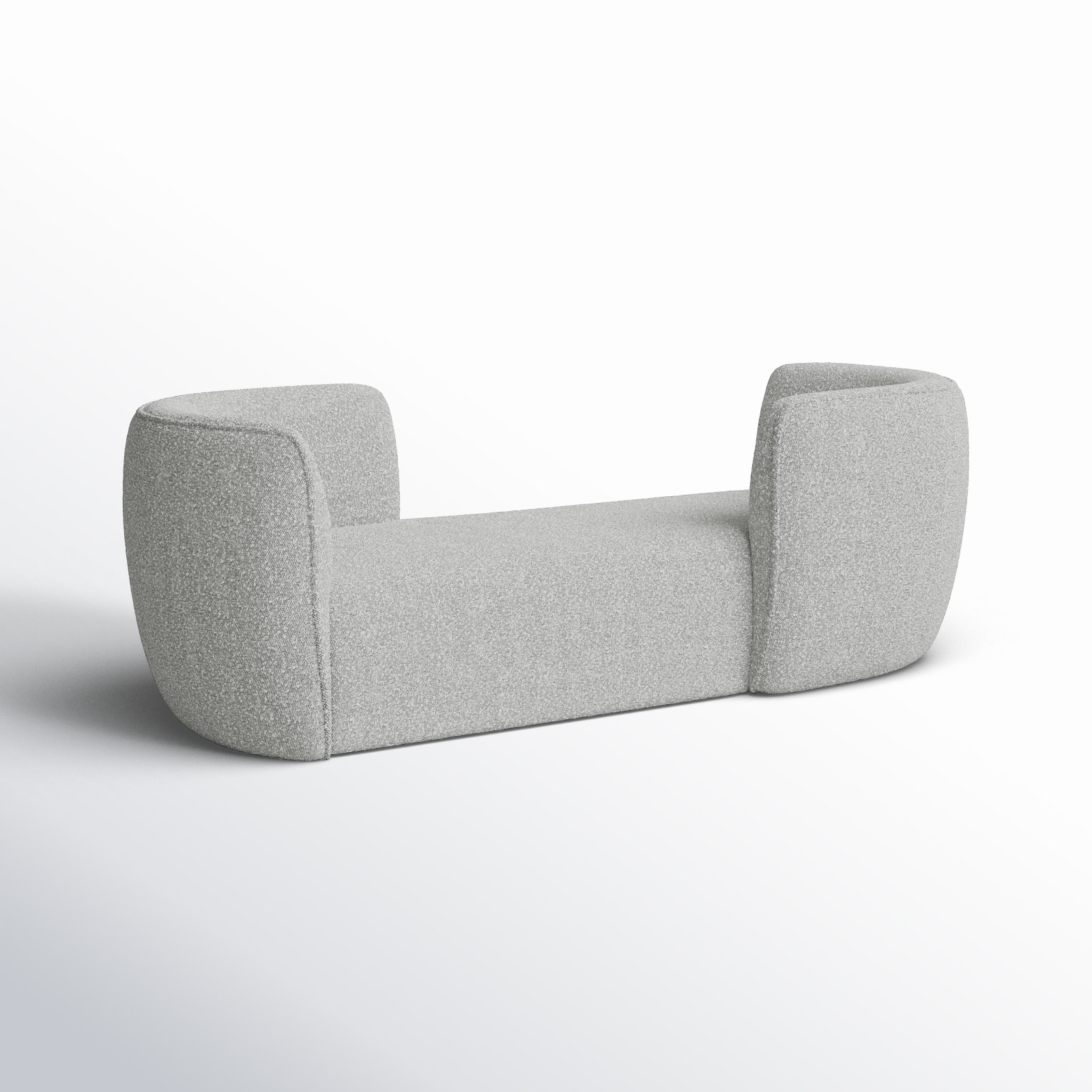Hilton Boucle Chaise Lounge, Gray Boucle Fabric