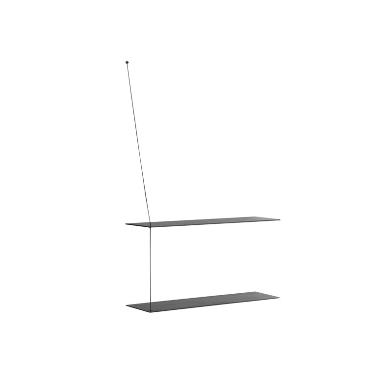 Stedge Shelf (60 Cm), Black, 47.2" H x 31.5" W x 8.7" D
