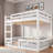 Wood Bunk Bed With Ladder And Guardrails-257992986
