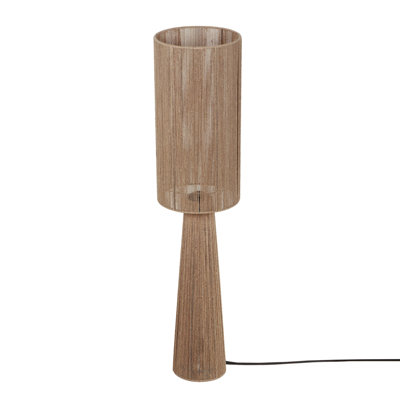 Lampe sur pied à 2 ampoules en jute naturelle