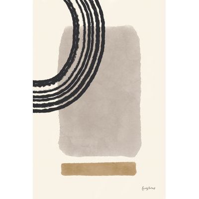 «Geo Abstract III Neutral» par Becky Thorns, reproduction sur toile