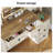 Vanity Desk with LED Mirror & RGB Jewelry Cabinet, Makeup Table with 5 Drawers, Charging Station & Storage Stool, Farmhouse Dressing Table for Bedroom-1412352772
