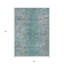 Tapis intérieur / extérieur oriental bleu sarcelle et gris anthracite lavable 3 pi x 5 pi