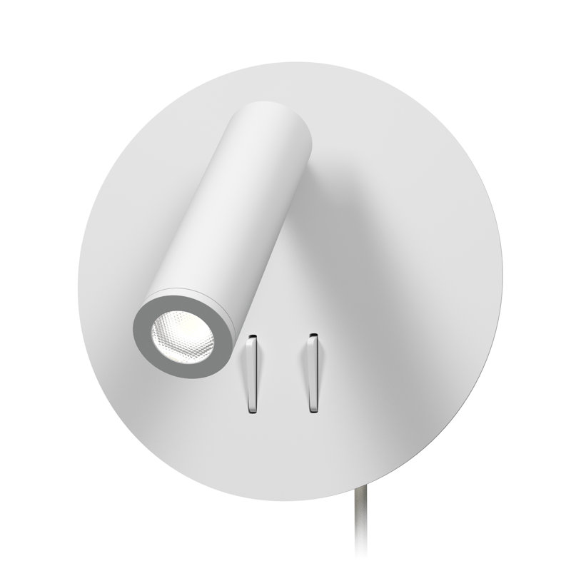 Aspatria 2-Light LED Wall Spotlight, Matt White