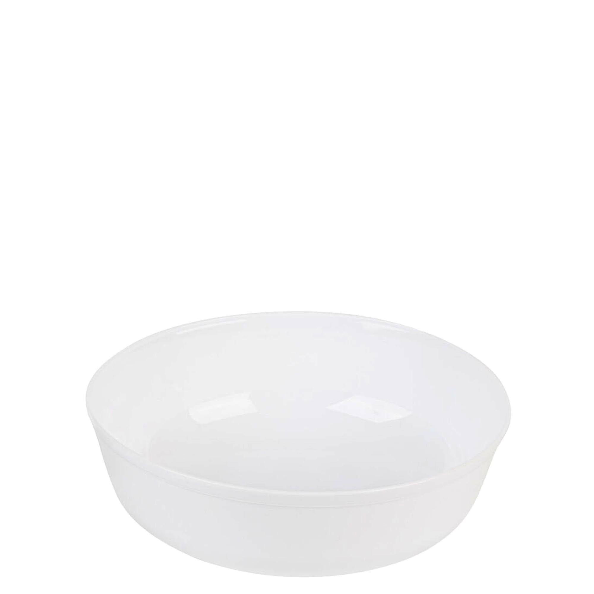 White plastic shop serving bowls