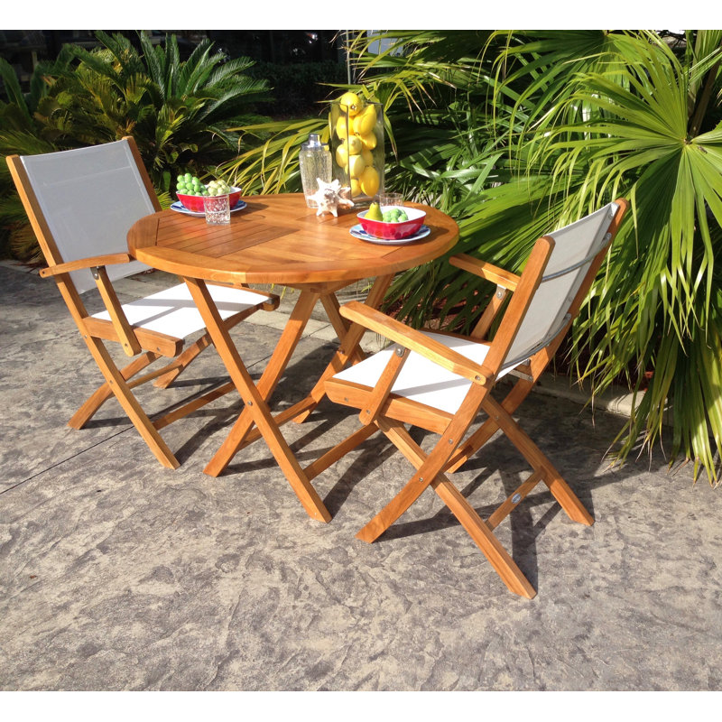 Quinlan Outdoor Round Teak Dining Table