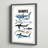 Sharks by Marmont Hill - Single Picture Frame Painting-391489616