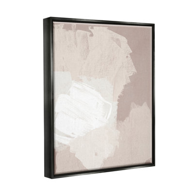 " Abstract Brush Strokes Collage Neutral Beige Tones " by June Erica Vess Painting Print
