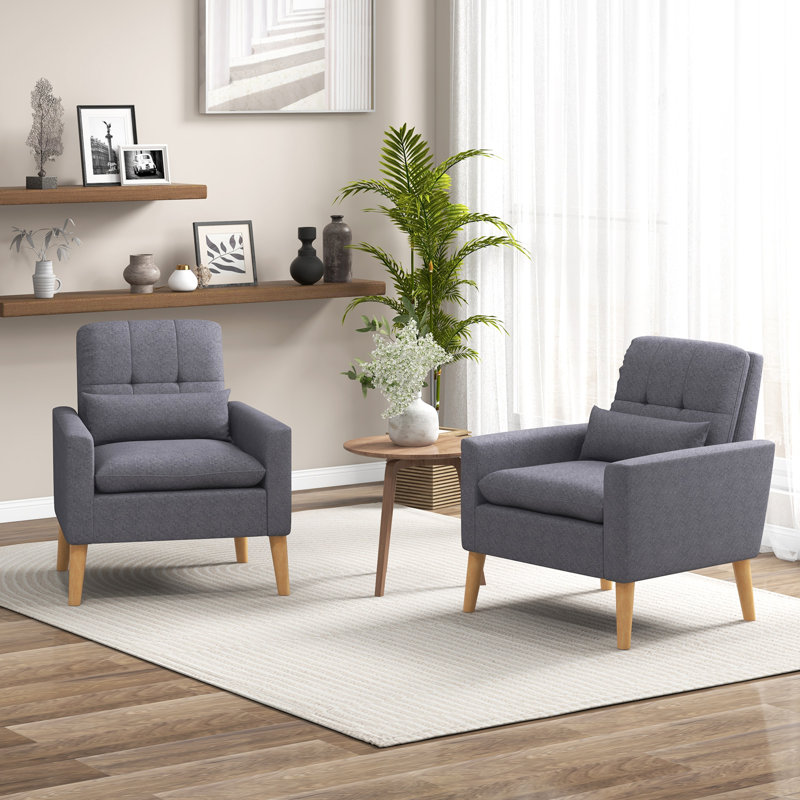 Fauteuil Kendahl, Lin gris