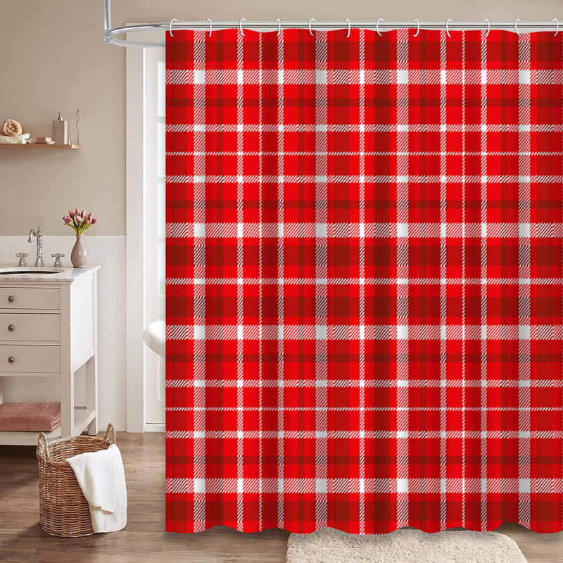 Rideau de douche Tartan, L 72 po x l 72 po
