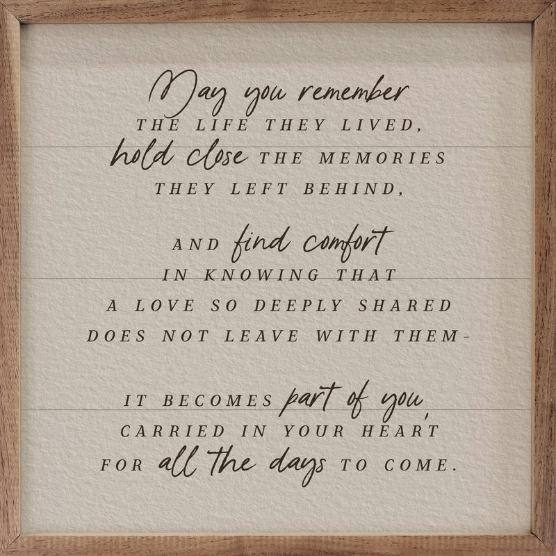 May You Remember, 4x4