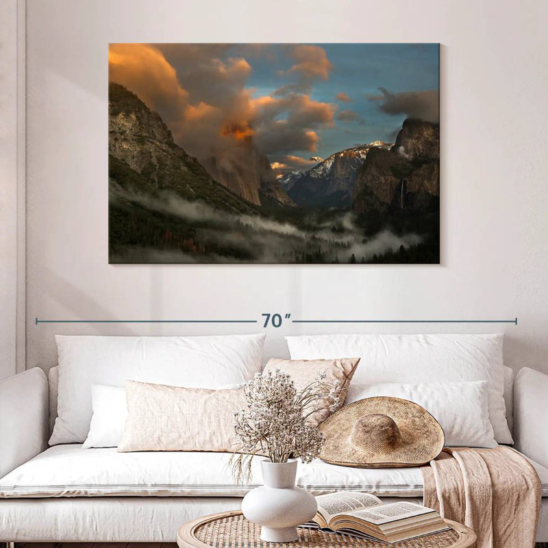Alvord Yosemite ciel nuageux, H 32 po x l 48 po