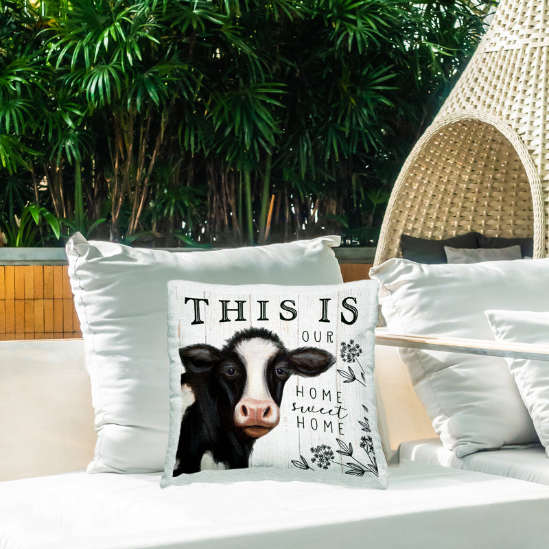 Coussin d'extérieur imprimé "Our Home Sweet Home" par Elizabeth Tyndall