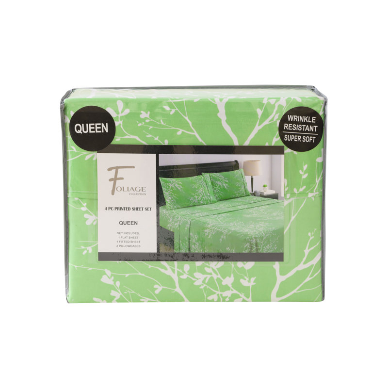Light Blue and White Twin Microfiber Sheet Set