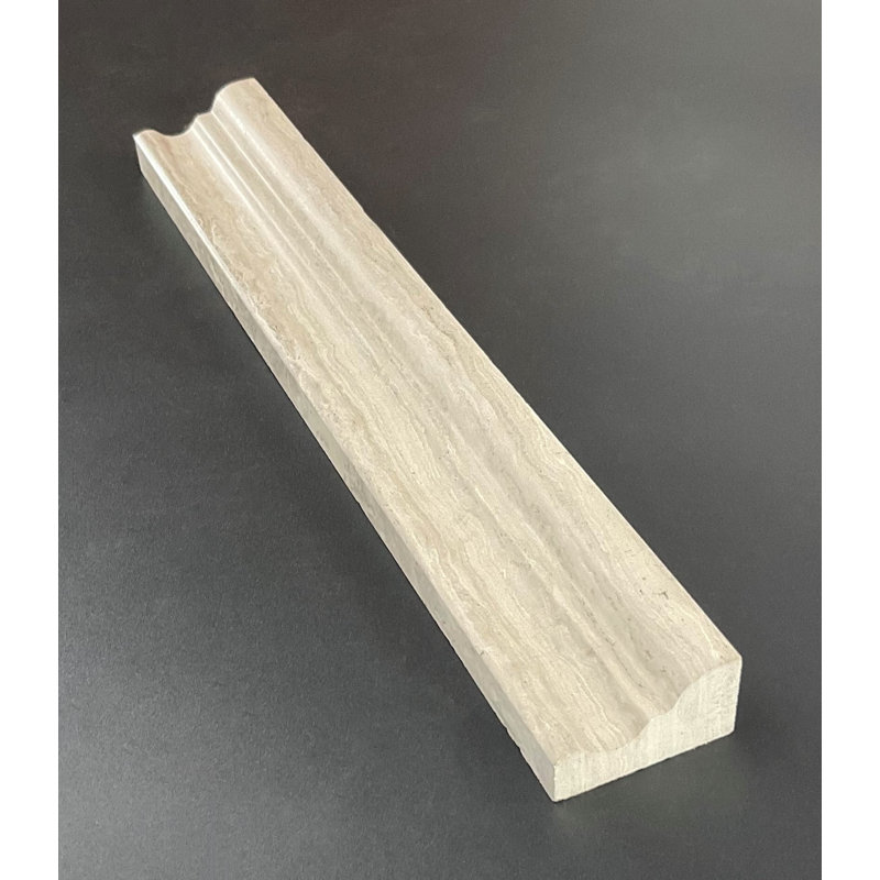 12" L x 1.8" W Marble Chair Rail Tile Trim, Wooden Gray