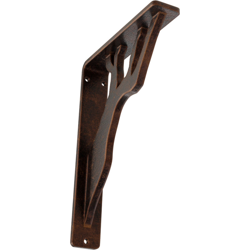 Support en fer forgé Damon, Cuivre antique, H 8 po x l 1,5 po x P 5,5 po