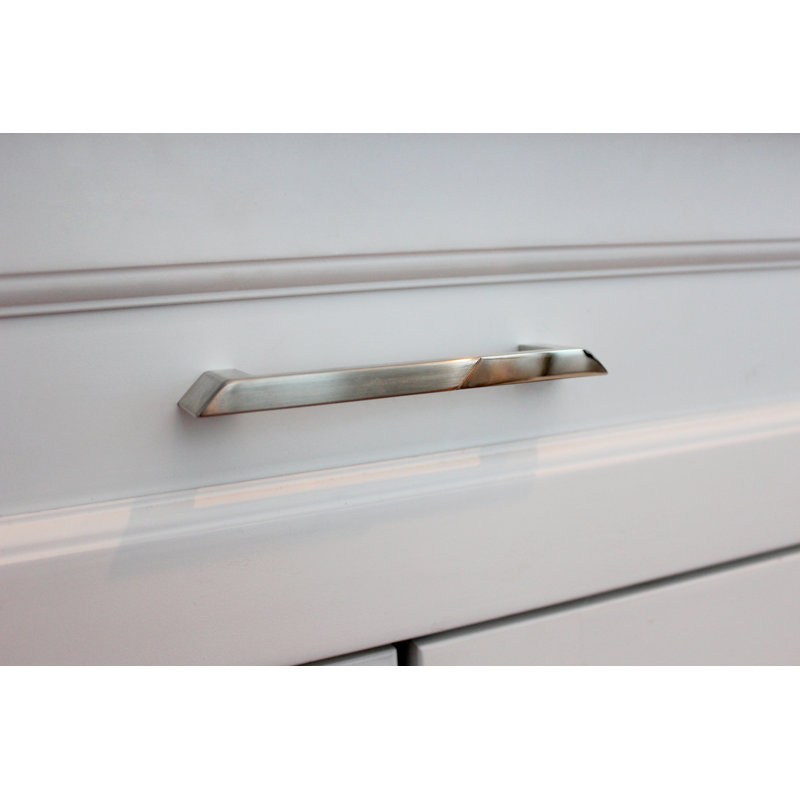 Pyramid Bar / Handle Pull, 10 3/4", Solid Brass/Brushed Polished Nickel  Plated