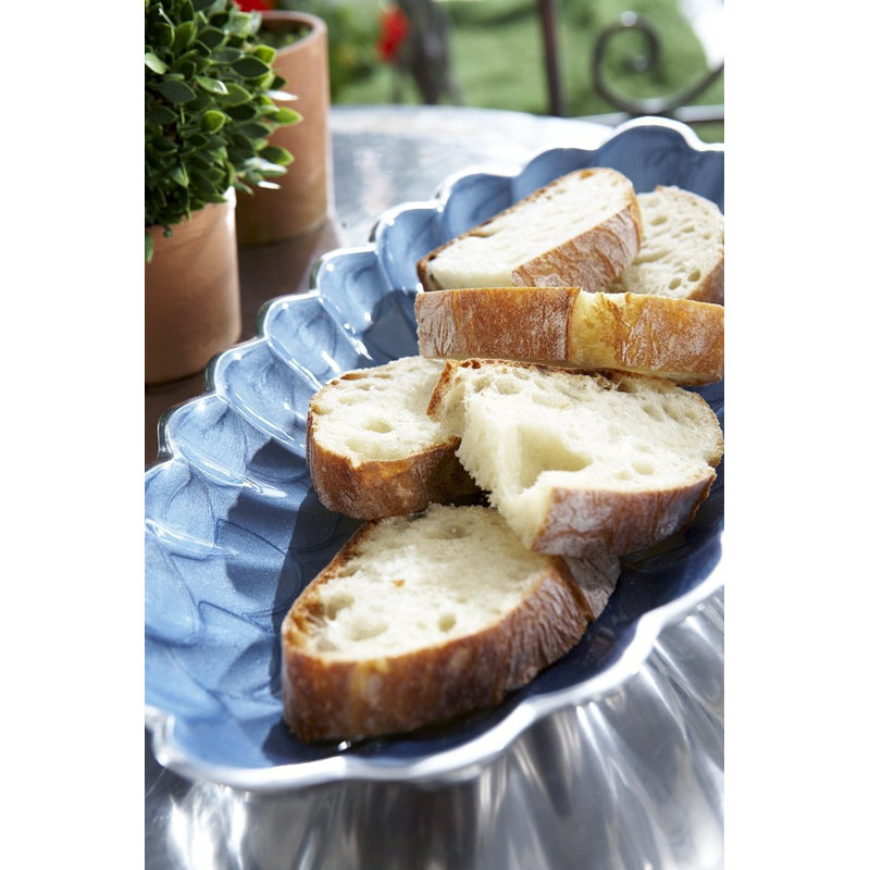 Peony Serving Bowl, Platinum