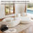 2-Piece Round Chenille Upholstered Cushioned Sofa Set-131646104