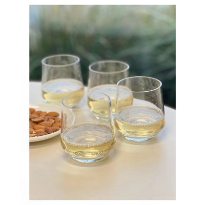 Plastic Wine Glasses Set Of 4 (12Oz), BPA Free Tritan Lexington Wine Glass Set, Unbreakable Red Wine Glasses, White Wine Glasses