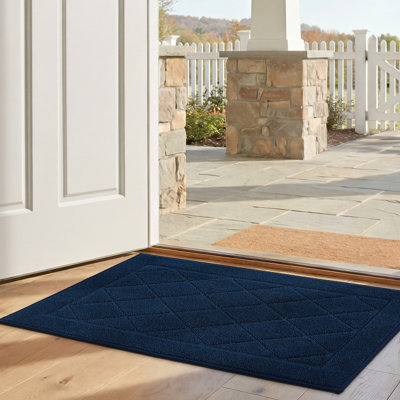 Door Mat Non Slip Rubber Backing Front Door Mat Indoor Entrance Dirt Trapper Inside Door Mats Absorbent Washable Esay Clean Mats for Indoor Doormat