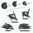 Dalson 5-Piece Plastic Adirondack Chair Set with Side Table and Ottomans-98222881